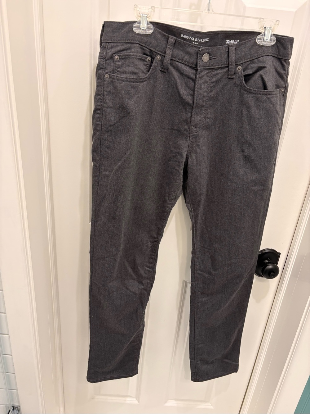 Banana Republic Men's Slim Travel Jeans- Charcoal 32x30